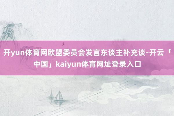 开yun体育网欧盟委员会发言东谈主补充谈-开云「中国」kaiyun体育网址登录入口