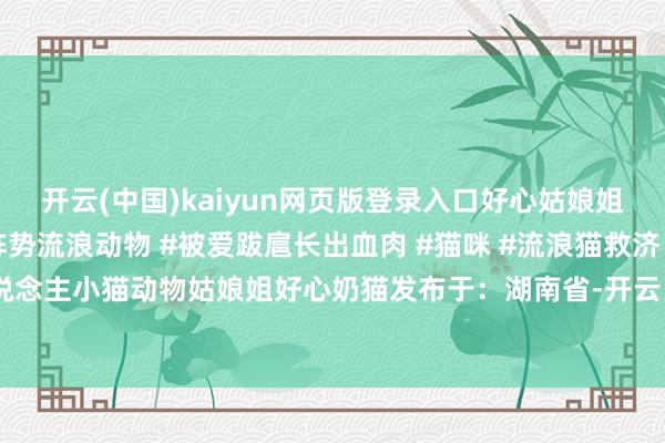 开云(中国)kaiyun网页版登录入口好心姑娘姐却将小猫宠上天！ #阵势流浪动物 #被爱跋扈长出血肉 #猫咪 #流浪猫救济 #喵星东说念主小猫动物姑娘姐好心奶猫发布于：湖南省-开云「中国」kaiyun体育网址登录入口