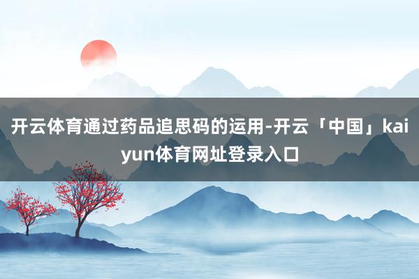 开云体育通过药品追思码的运用-开云「中国」kaiyun体育网址登录入口