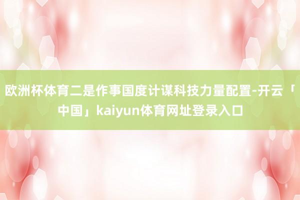 欧洲杯体育二是作事国度计谋科技力量配置-开云「中国」kaiyun体育网址登录入口